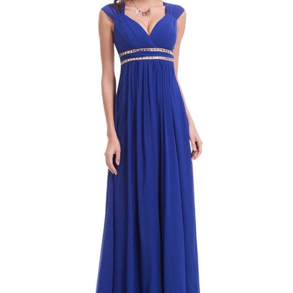 Grecian blue gown - Picture 1 of 5
